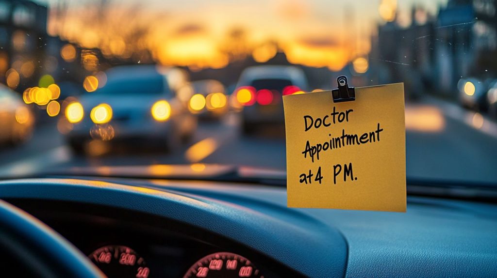 a note from a person that needs to have a hospital appoiment and is looking for Taxi for Hospital Appointments